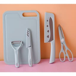 Bộ dao thớt 5 món từ thép không gỉ kháng khuẩn chế biến đồ ăn dặm cho bé an toàn, tiện lợi VINBEO -[ANI06] 7
