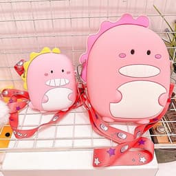 [Lớn, vừa điện thoại] Túi xách đeo chéo silicon hình khủng long dino, thời trang dễ thương bì lì xì 3