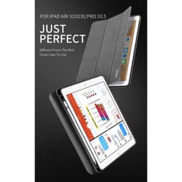 [Chính Hãng DUX DUCIS] Bao Da iPad Air 3 2019/ iPad PRO 10.5" 2017 DOMO Series Khay Dẻo Vải Jean Có Khay Bút 2