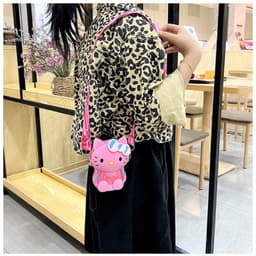 [Mới] Túi đeo chéo silicon hình mèo hello kitty thời trang làm quà tặng giáng sinh cho bé gái 4