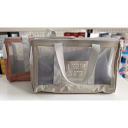 Túi xách vải lưới Live Togethe Much Better đựng dụng cụ trang điểm,đồ làm tóc, mỹ phẩm trang điểm - Hity Beauty 3