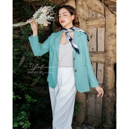 Áo vest blazer khoác ngoài YOLINEN thiết kế nhẹ nhàng kiểu Hàn Quốc thời trang xuân hè nữ 6