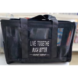 Túi xách vải lưới Live Togethe Much Better đựng dụng cụ trang điểm,đồ làm tóc, mỹ phẩm trang điểm - Hity Beauty 6