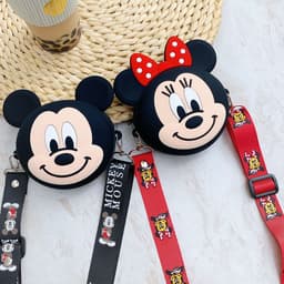 [Mới] Túi xách đeo chéo silicon hình mickey minnie thời trang dễ thương 2