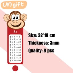 Set gỗ bảng cửu chương dán tường cho bé, trang trí phòng học kèm băng dính 2 mặt 2
