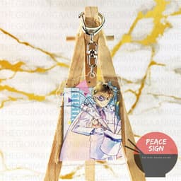Mua 1 tặng 1(Mica trong acrylic) Móc khóa in hình THÁM TỬ LỪNG DANH CONAN ver HOA GIẤY anime chibi quà tặng xinh xắn 7