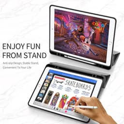 [Chính Hãng DUX DUCIS] Bao Da iPad Air 3 2019/ iPad PRO 10.5" 2017 DOMO Series Khay Dẻo Vải Jean Có Khay Bút 6