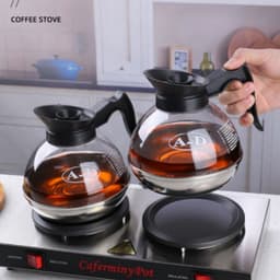 Bếp hâm cafe,bếp đun nóng giữ nhiệt cafe thương hiệu CAFERMINY POT và binh hâm cafe inox cao cấp 4