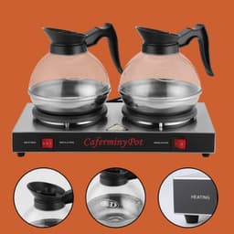 Bếp hâm cafe,bếp đun nóng giữ nhiệt cafe thương hiệu CAFERMINY POT và binh hâm cafe inox cao cấp 5