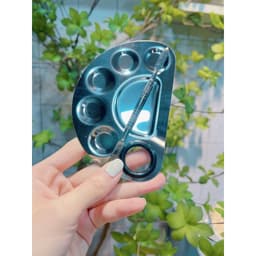 Bảng khay pha kem nền, son môi trang điểm thép không gỉ  tiện lợi, chuyên nghiệp - Hity Beauty 4