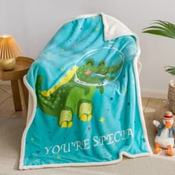 Chăn lông cừu cho bé chăn cừu kích thước 1mx1m4 mẫu ngựa hồng Pony - drapbeding 3
