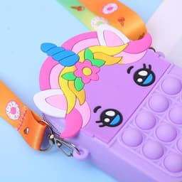 [Mới] Túi xách đeo chéo silicon hình pony unicorn bong bóng pop-it thời trang dễ thương bé gái 8