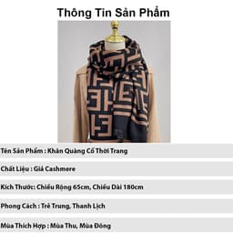 Khăn quàng cổ thời trang KOMI khăn choàng cổ mỏng họa tiết nam nữ mùa thu đông 7