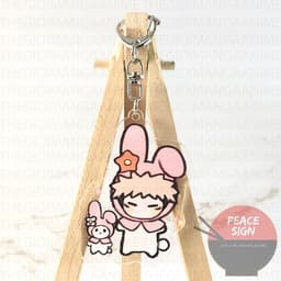 (Mua 1 tặng 1) Móc khóa in hình Jujutsu kaisen chú thuật hồi chiến ver DẮT THÚ CƯNG chibi anime Mica trong acrylic 3