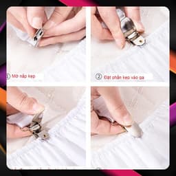 Kẹp ga giường drap 6 chiều chắc chắn chống xê dịch cố định và giữ phẳng 2