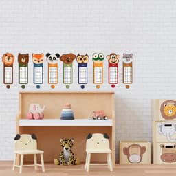 Set gỗ bảng cửu chương dán tường cho bé, trang trí phòng học kèm băng dính 2 mặt 4