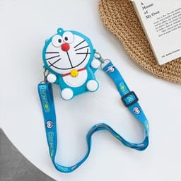 [Mới] Túi xách đeo chéo silicon hình đô rê mon doraemon thời trang dễ thương 7