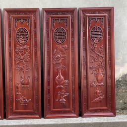 Bộ Tranh Tứ Bình Gỗ Hương Kích Thước 37*117cm 4