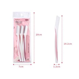 Dao cạo lông mày túi 3 cái  bằng thép không gỉ an toàn tiện dụng -- Hitty Beauty 5