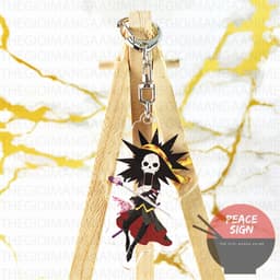 (mua 1 tặng 1) (ÁO ĐEN) Móc khóa in hình One Piece Film Red Đảo hải tặc mica acrylic chibi anime cute tiện lợi 4