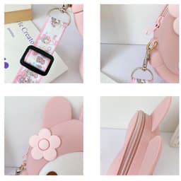 [Lớn, vừa điện thoại] Túi tỏi đeo chéo silicon hình my melody làm quà tặng bạn gái đựng điện thoại 4
