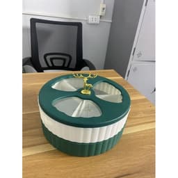 Khay mứt tết sừng hươu mạ vàng siêu sang - Khay đựng bánh kẹo 2 tầng mẫu mới nhất 5