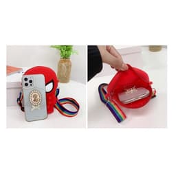 [Lớn, vừa điện thoại] Túi xách silicon cho bé trai đeo chéo đựng lì xì thời trang hình siêu nhân 2