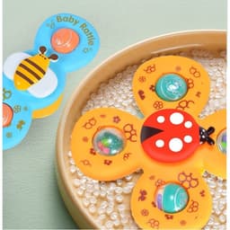 Đồ chơi 3 con quay côn trùng mẫu  MỚI cho bé - con xoay hít tường xúc xắc lục lạc xoay 6