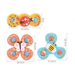 Đồ chơi 3 con quay côn trùng mẫu  MỚI cho bé - con xoay hít tường xúc xắc lục lạc xoay 4