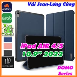 [Chính Hãng DUX DUCIS] Bao Da iPad AIR 4 2020/ AIR 5 2022 10.9" DOMO Series Khay Cứng Vải Jean 1