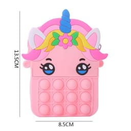 [Mới] Túi xách đeo chéo silicon hình pony unicorn bong bóng pop-it thời trang dễ thương bé gái 5