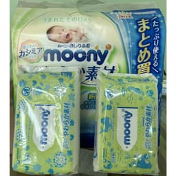 [Combo 10 gói] Khăn ướt Moony nội địa Nhật gói 76 tờ - Mẫu Ngẫu Nhiên 5