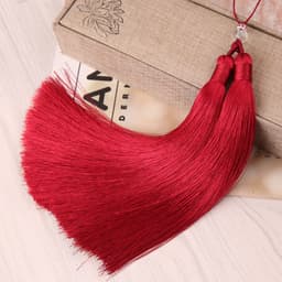 Tua Rua Đôi Hạt Trong Cổ Phong Phối Màu - Phụ Kiện Treo Ngọc Bội, Quạt, Áo Dài, Ô Tô, Handmade Trang Trí Cổ Trang 3
