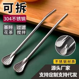 ống hút Đa Năng Kiêm Thìa inox không gỉ 2 trong 1 Tặng kèm cọ rửa  tiện lợi kdn1511 5