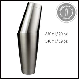 Boston shaker classic 540/820ml - Inox 304 - Bình lắc shaker 4