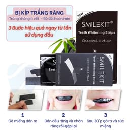 Miếng dán trắng răng SMILEKIT hương bạc hà bật tông cực nhanh 9
