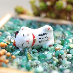 Gác đũa chặn giấy mèo bằng gốm sứ Mèo may mắn Nhật Bản phụ kiện bàn ăn hình thần tài dễ thương 6