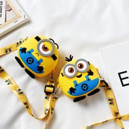 [mới] Túi đeo chéo silicon hình minion cho bé đựng bao lì xì thời trang làm quà tặng tết sinh nhật 1