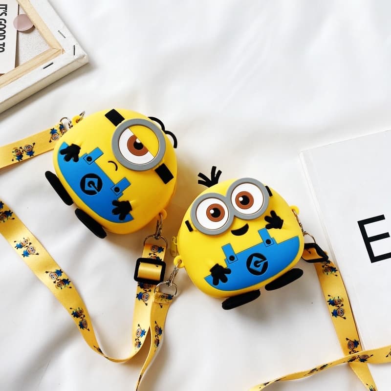 [mới] Túi đeo chéo silicon hình minion cho bé đựng bao lì xì thời trang làm quà tặng tết sinh nhật