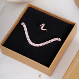 Vòng Tay NHÀ CÚ Bản Đá Màu Rose Sang Trọng Phong Cách Hàn Quốc 3322 3