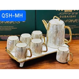 Bộ Ấm Chén gốm sứ men cầu vồng cực sang trọng trang trí Tết Huydecor 1
