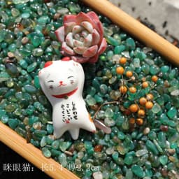 Gác đũa chặn giấy mèo bằng gốm sứ Mèo may mắn Nhật Bản phụ kiện bàn ăn hình thần tài dễ thương 5