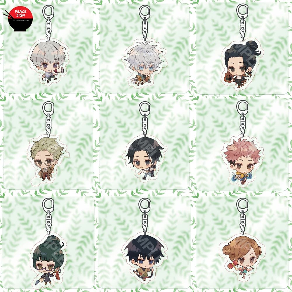 (mua 1 tặng 1) Móc khóa JUJUTSU KAISEN ver THỜI TRANG DẠO PHỐ anime Chú Thuật Hồi Chiến chibi mica trong acrylic