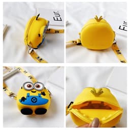 [mới] Túi đeo chéo silicon hình minion cho bé đựng bao lì xì thời trang làm quà tặng tết sinh nhật 5
