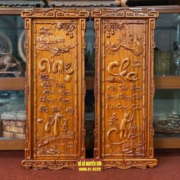 Tranh gỗ cha mẹ treo tường khung trạm sắc nét 2