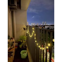 Dây Đèn Trang Trí Bóng Trứng Đèn Bi Bọt Dài 10m, Bóng Đèn Tròn Trang Trí Trong Nhà, Ngoài Trời Chống Nước, Chống Va Đập 5