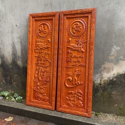 Tranh gỗ treo tường mẫu cha mẹ khung trạm sơn pu cao cấp 6
