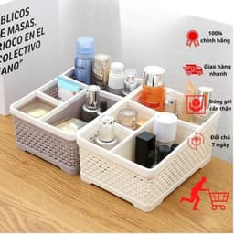 Khay đựng đồ 4 ngăng tiện ích.Chất liệu nhựa PP an toàn.Phù hợp đựng mọi đồ vặt 3