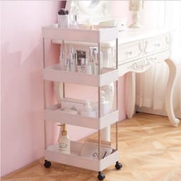 Kệ đựng đồ đa năng 3 tầng,4 tầng có bánh xe đẩy chuyên dụng cho spa, phòng tắm, bếp chất liệu inox cao cấp LCNL2 3