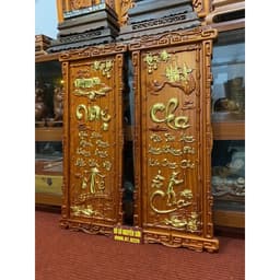 Tranh Gỗ Treo Tường Cha Mẹ khung trạm Dát vàng 2